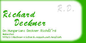 richard deckner business card